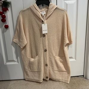 Heyson short sleeve cardigan hoodie NWT